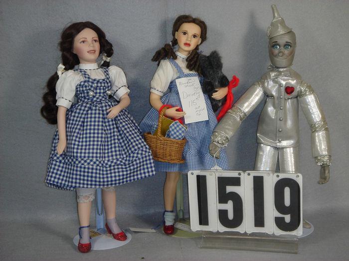 Lot of 3 Wizard of Oz related dolls,