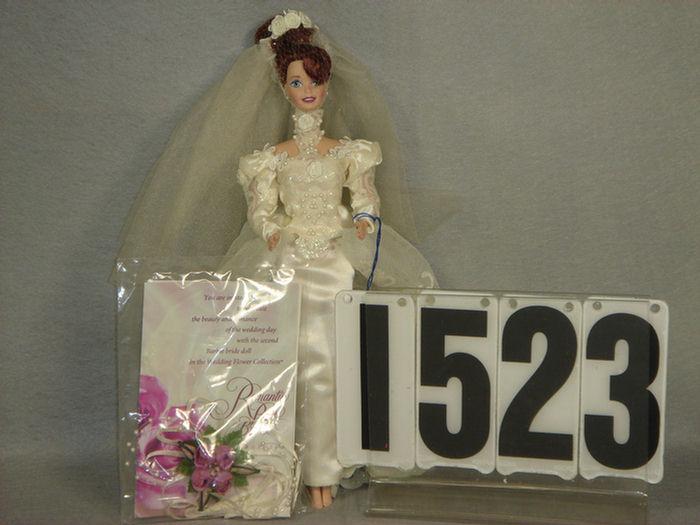 1995 porcelain Romantic Rose Bride Barbie,
