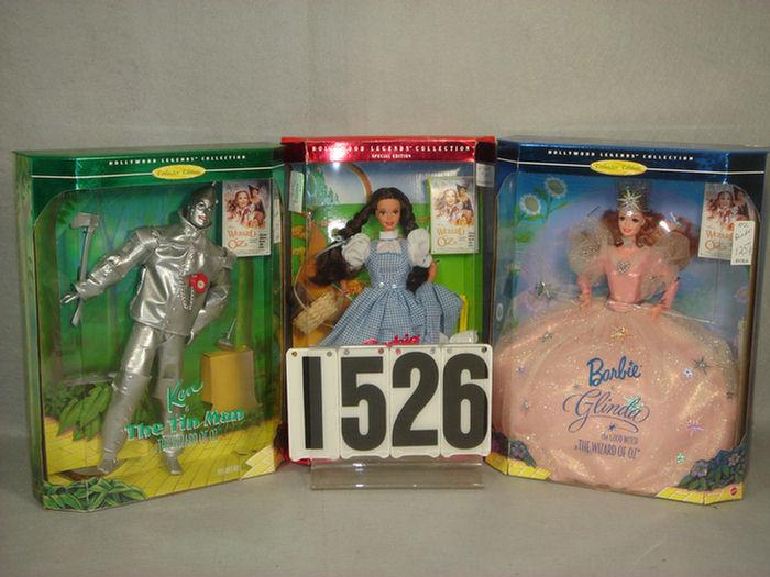 Lot of 3 Wizard of Oz Barbie dolls,