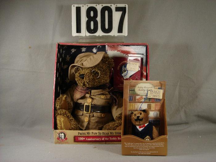 Lot of 2 Teddy Roosevelt Bears 3d357