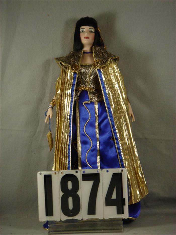 1988 Franklin Mint Cleopatra doll, porcelain