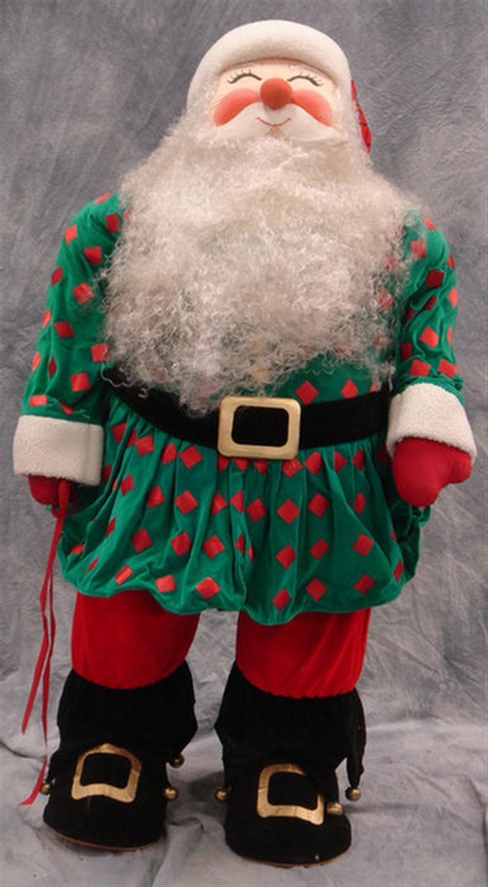 Cloth Santa figure green jacket  3d3ab