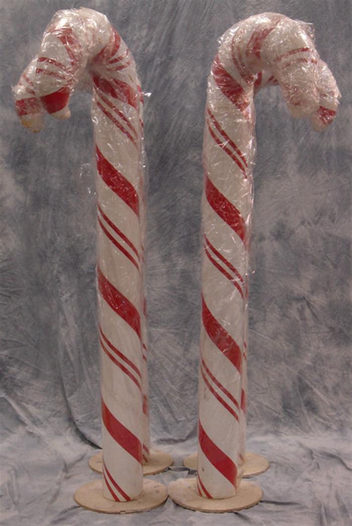 6 cardboard candy canes, 73" h