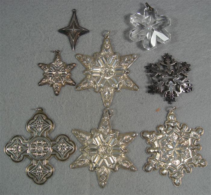 3 Gorham & 1 R&B sterling silver Christmas