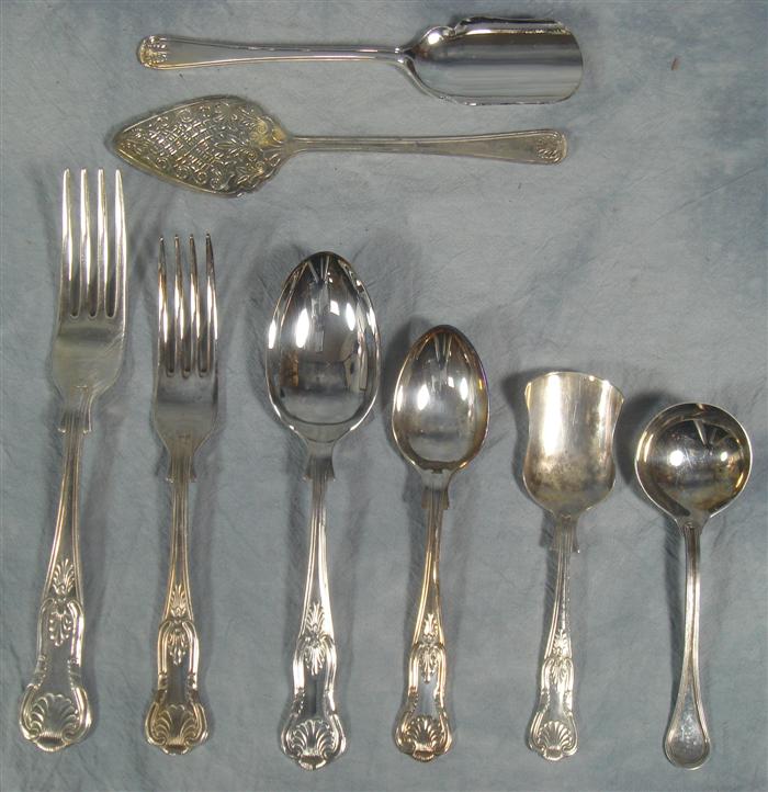 62 pcs Sheffield plated silver