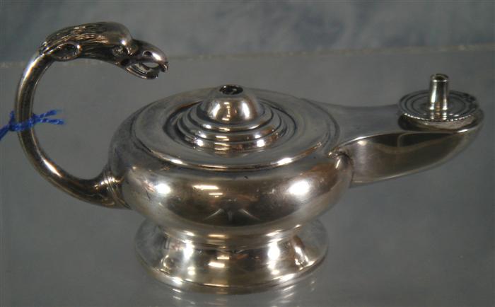 English sterling silver fluid lamp  3d3ce
