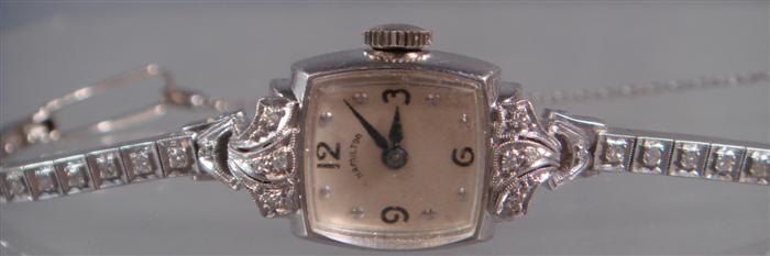 14K WG Lady Hamilton diamond wristwatch,
