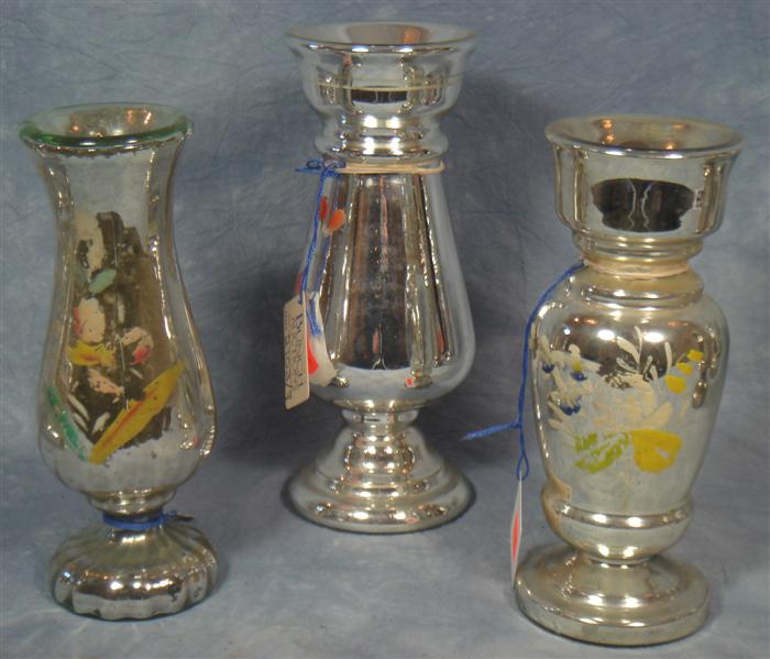 3 mercury glass vases etched 3d42f