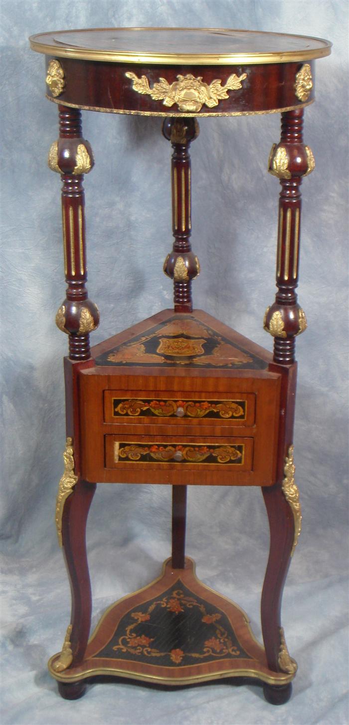 Inlaid French style wig stand with 3d433