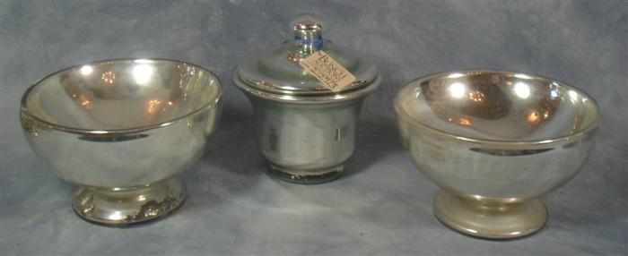 2 mercury glass bowls with covered 3d447