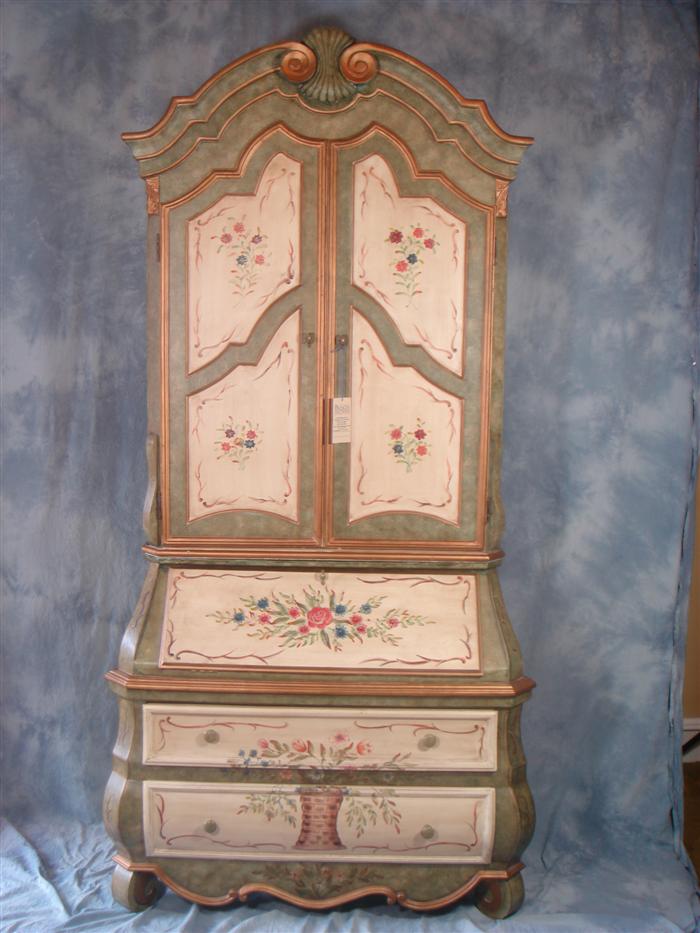 2 pc paint decorated Italian style