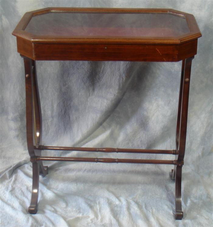 Regency style mahogany vitrine