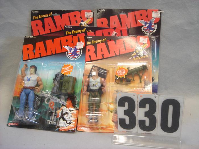 Lot of 5 Coleco Rambo Figures  3d0c1