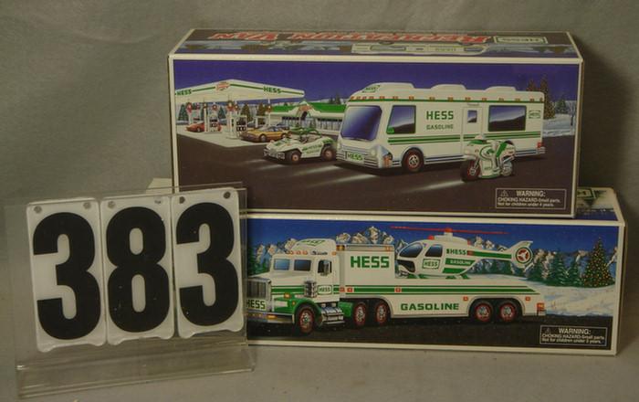 Lot of 2 Hess Trucks, mint in original