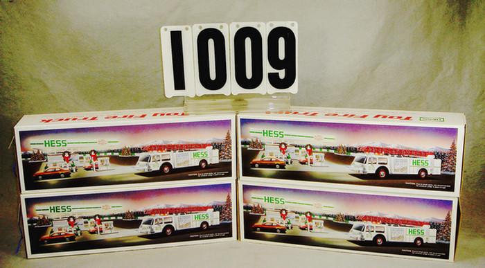 Lot of 4 Hess Trucks, all mint in original