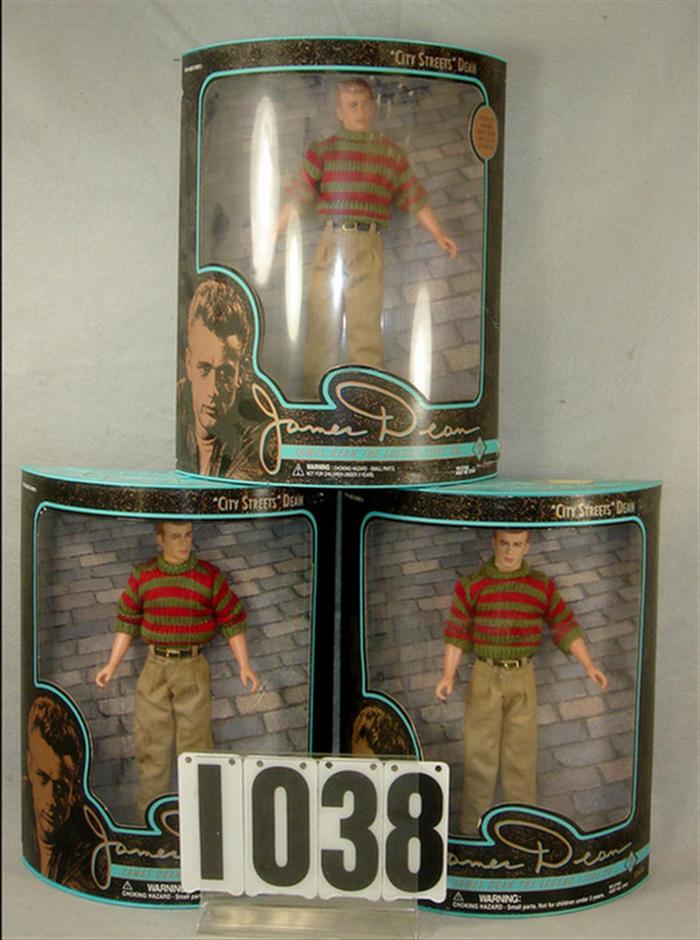 Lot of 3 James Dean Dolls, all mint