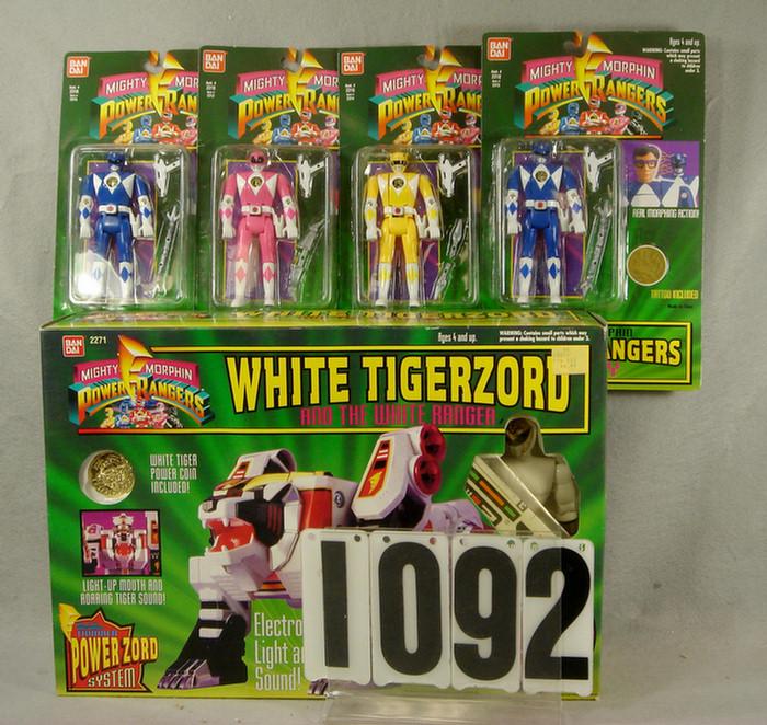 Lot of 5 Mighty morphin Power Rangers