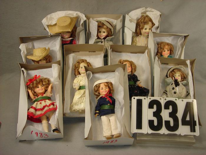 Lot of 10 Shirley Temple dolls,