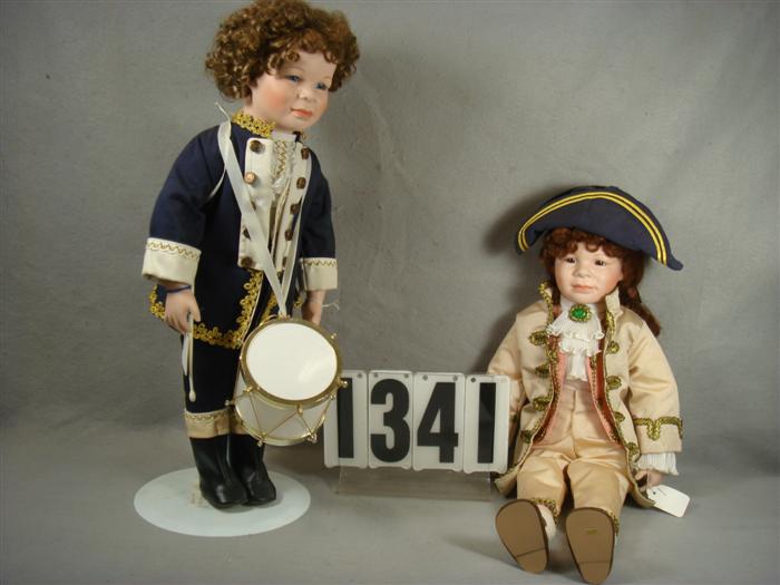 Lot of 2 Colonial dressed bisque 3d20e