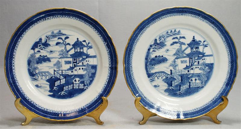 Pr Nanking Chinese porcelain plates,