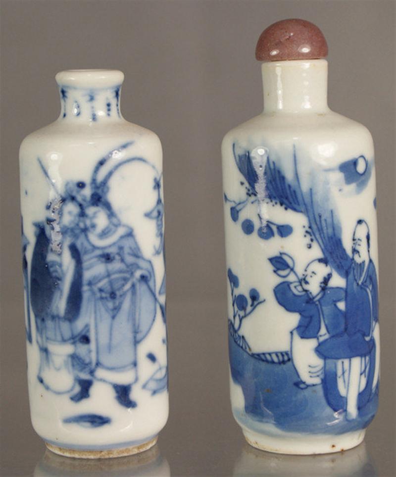  2 porcelain snuff bottles each 3d67c