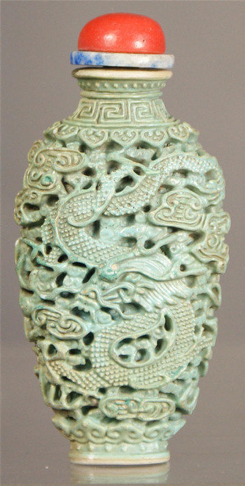 (1) Molded porcelain turquoise