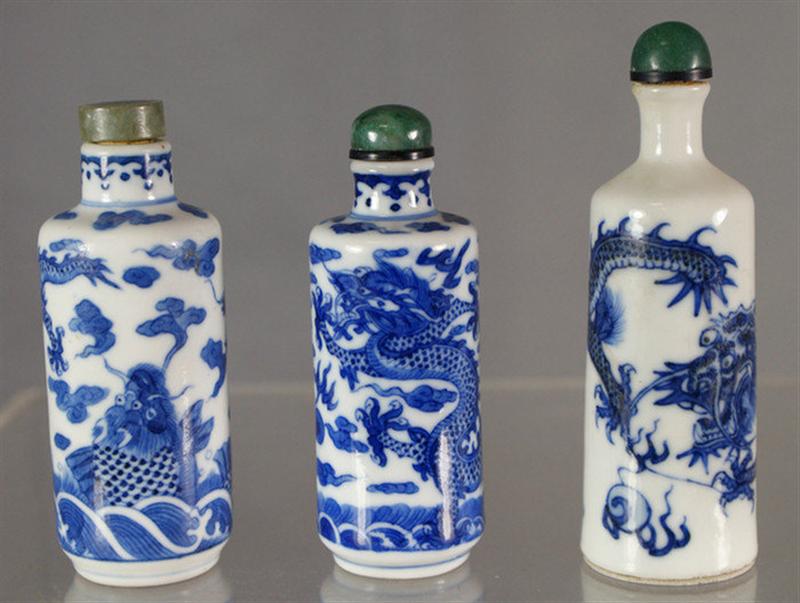 (3) Cylindrical porcelain snuff