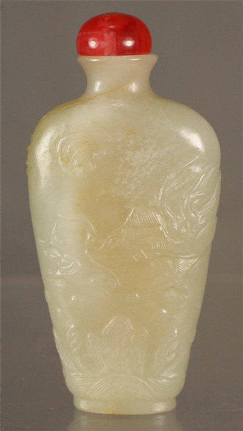 (1) dragon carved mutton fat  jade