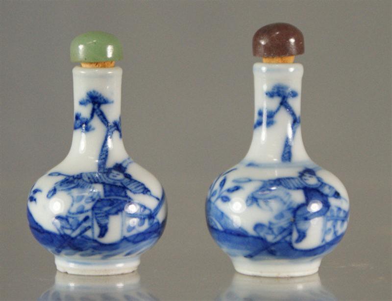  2 porcelain snuff bottles each 3d6ae