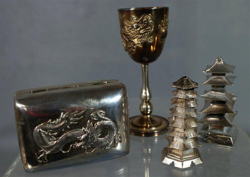 Chinese silver soap case with raised 3d6dd