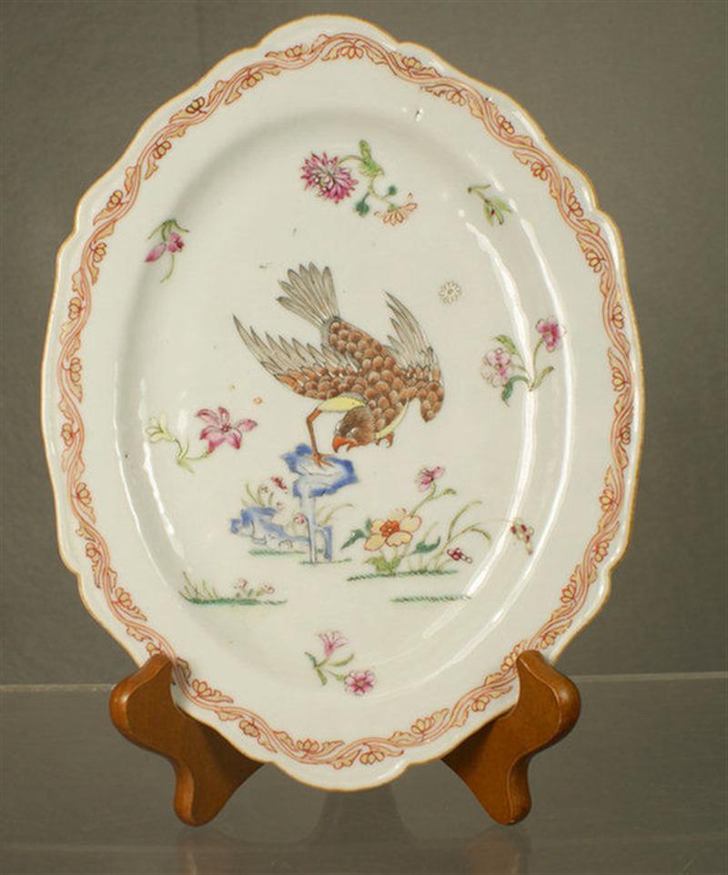 Chinese Export porcelain oval scalloped 3d6f1