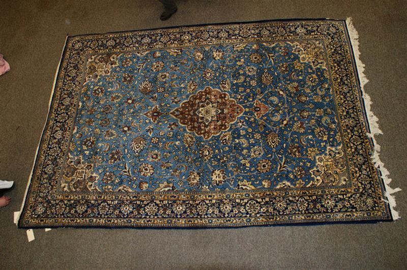 9 0 x 13 0 blue Indo Tabriz some 3d725