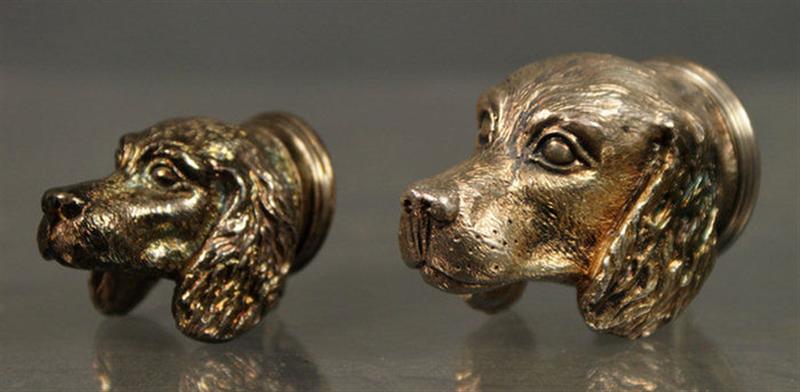 2 sterling silver figural dog 3d72d