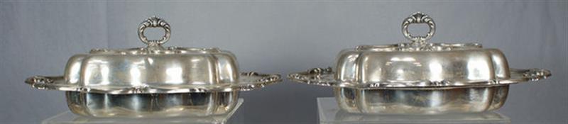 Pr Whiting sterling silver oval
