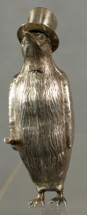 Unmarked low assay silver standing