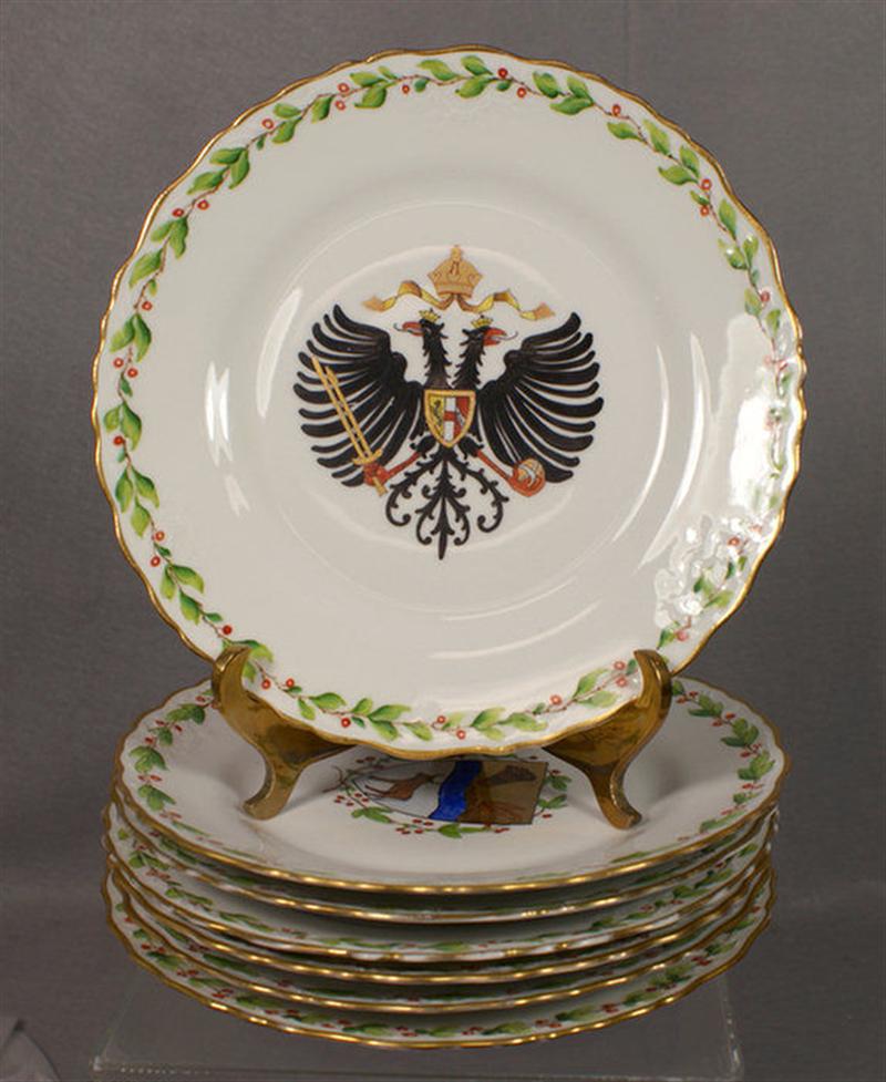 8 porcelain plates with various 3d7ce