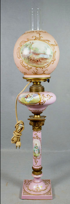 French porcelain banquet lamp with 3d7e6