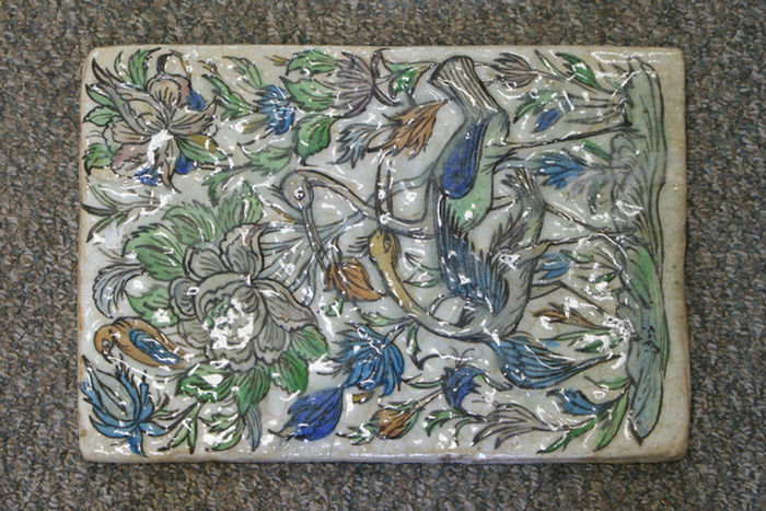 Continental glazed pottery tile