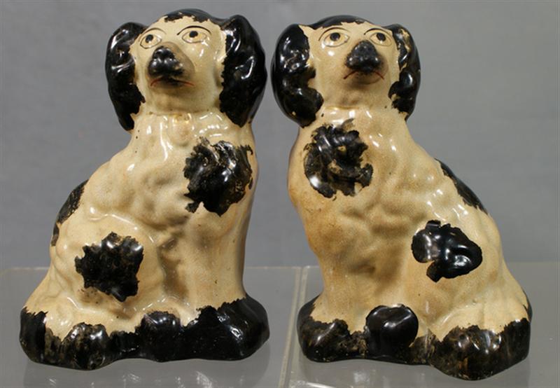 Pr Staffordshire white spaniels,