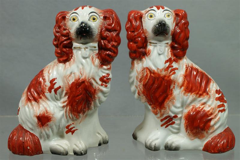 Pr Staffordshire white rust spaniels  3d826