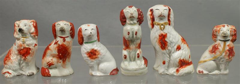 6 assorted small Staffordshire