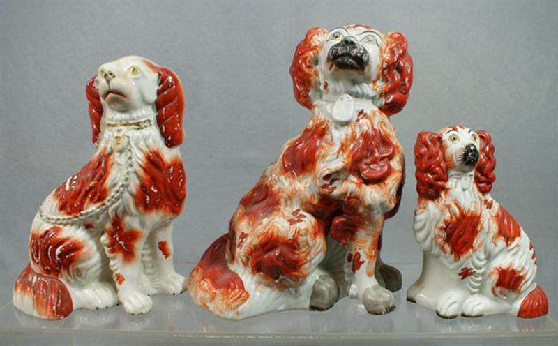 (3) Staffordshire  rust spaniels