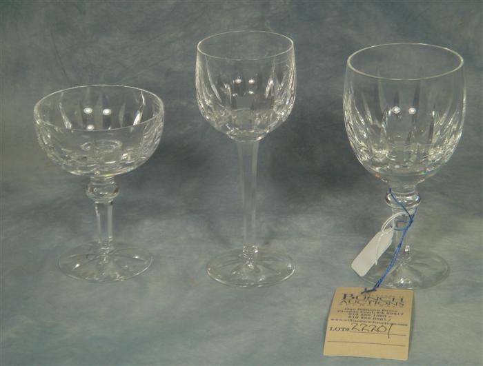 34 pcs crystal stemware, c/o 12