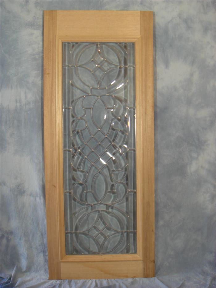 3 beveled glass door mahogany frames,