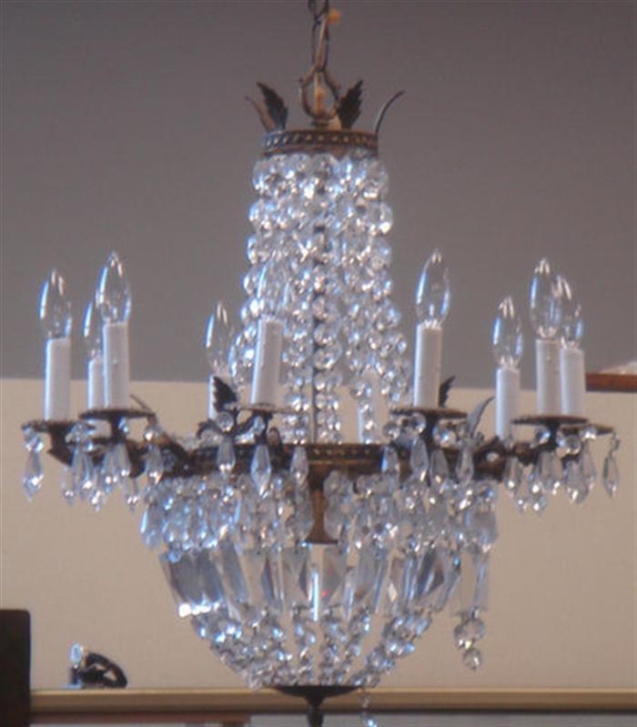 Brass crystal chandelier 10 3d4ac