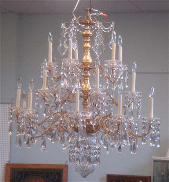 3 tier 20 light crystal chandelier,