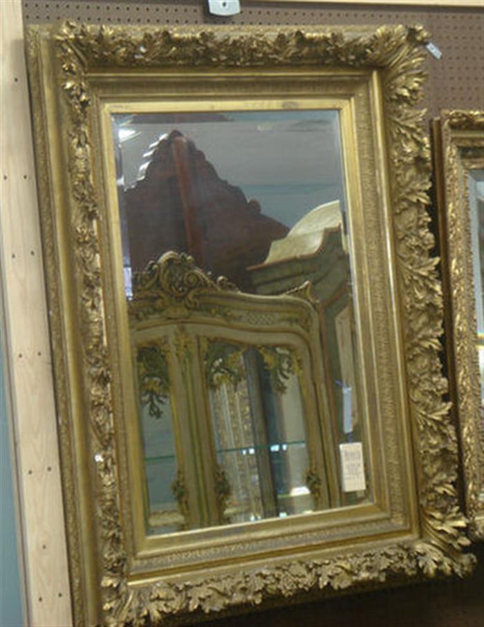 Gilt framed Victorian wall mirror  3d4be