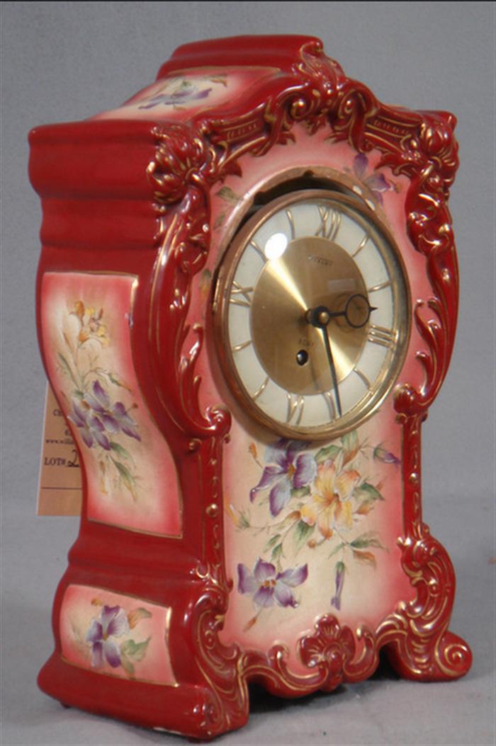 Burgundy decoration porc clock 3d4fd