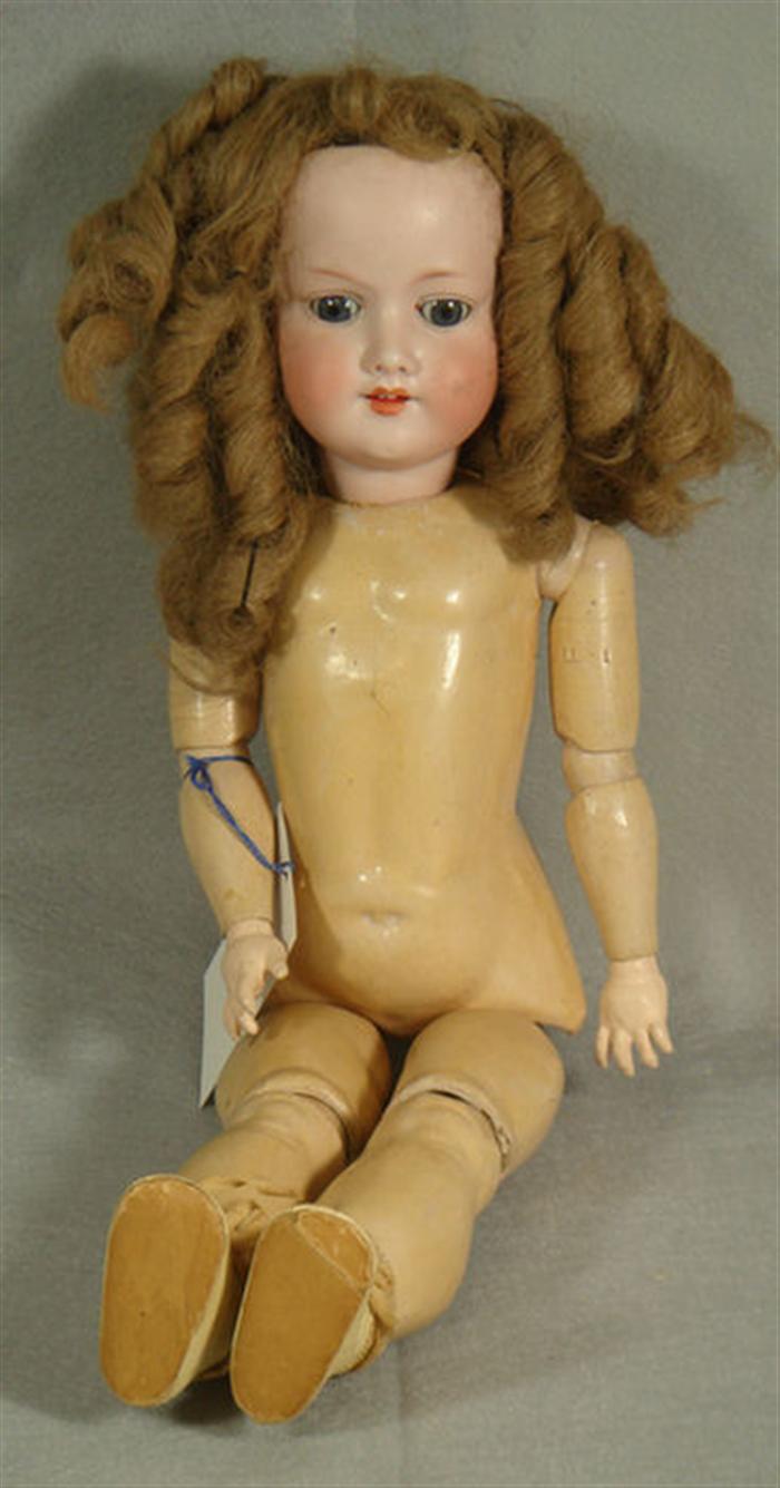 A&M 390 bisque doll, jointed body, size