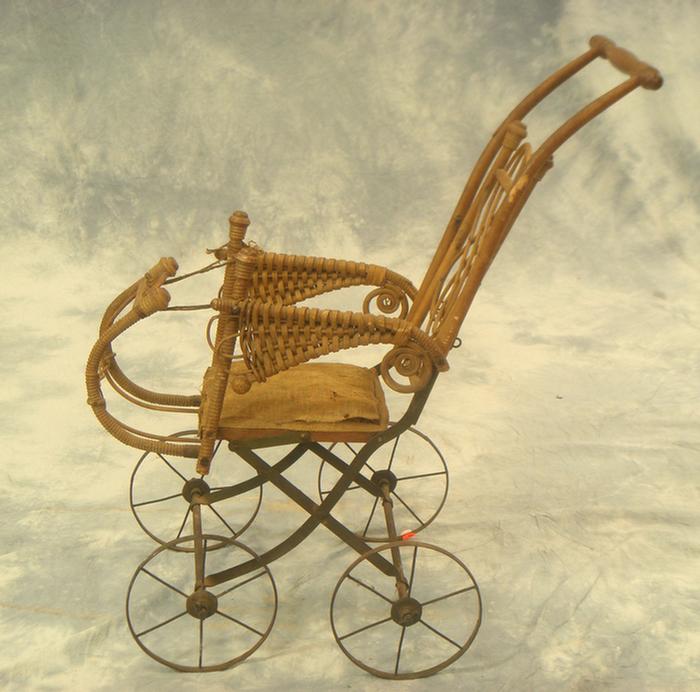 Wicker doll carriage excellent 3d522